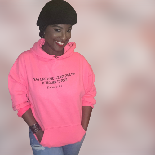Pink Panther Pray Like Your Life Depends on it Hoodie